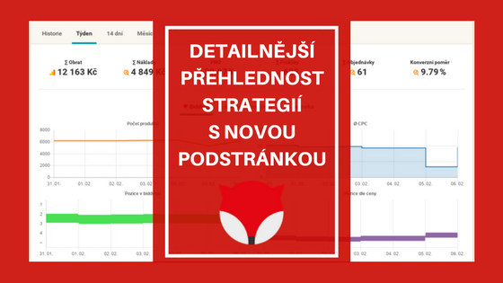 Detailnější přehlednost strategií s novou podstránkou Bidding Fox