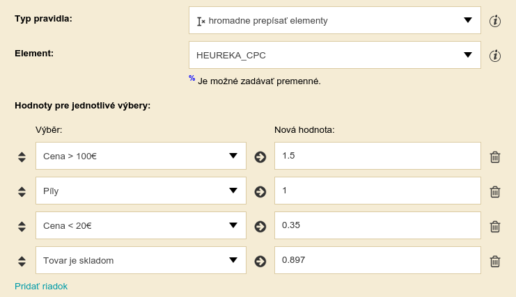 Hromadné prepísanie akéhokoľvek elementu