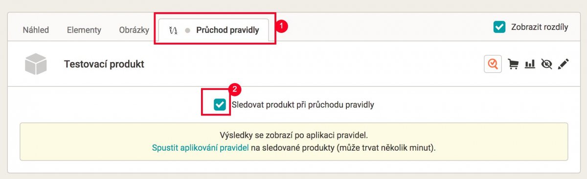 Jak zapnout sledování produktů na stránce Produkty v Mergadu.