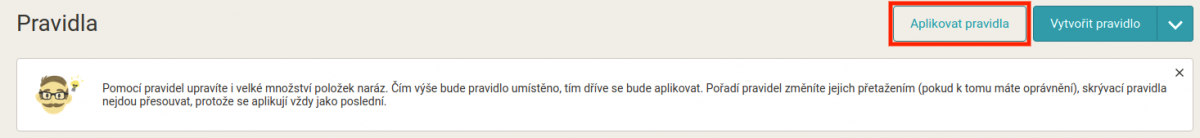 Aplikovat pravidla